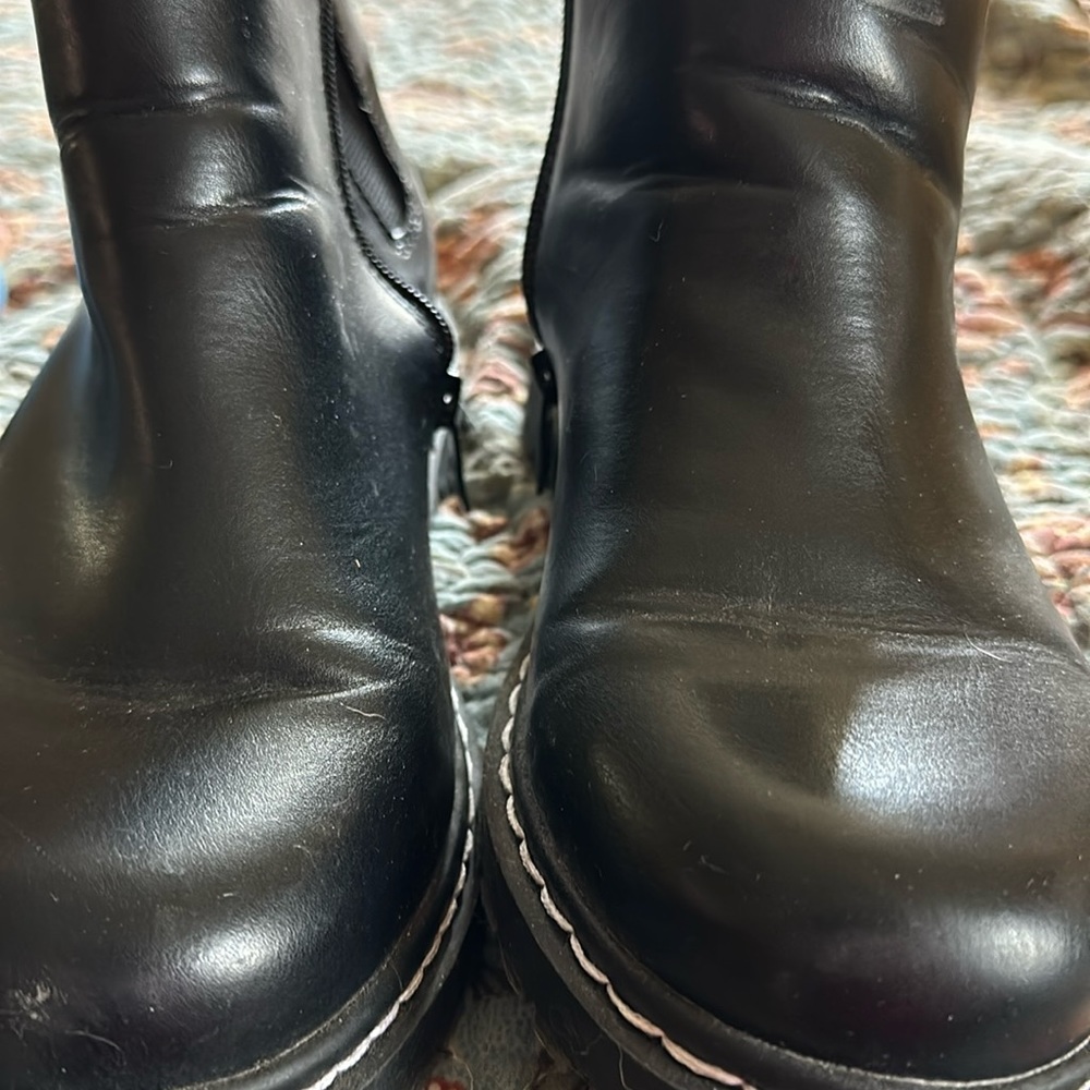Black combat boots (Doc Marten style). Torrid size 8